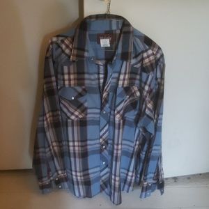 Mens snap down long sleeve
